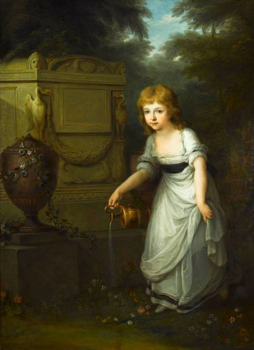 Angelika Kauffmann - 171, Ritratto di Krystyna Potocka che innaffia i fiori sulla tomba di sua madre, Palace Museum in Wilanów, Varsavia